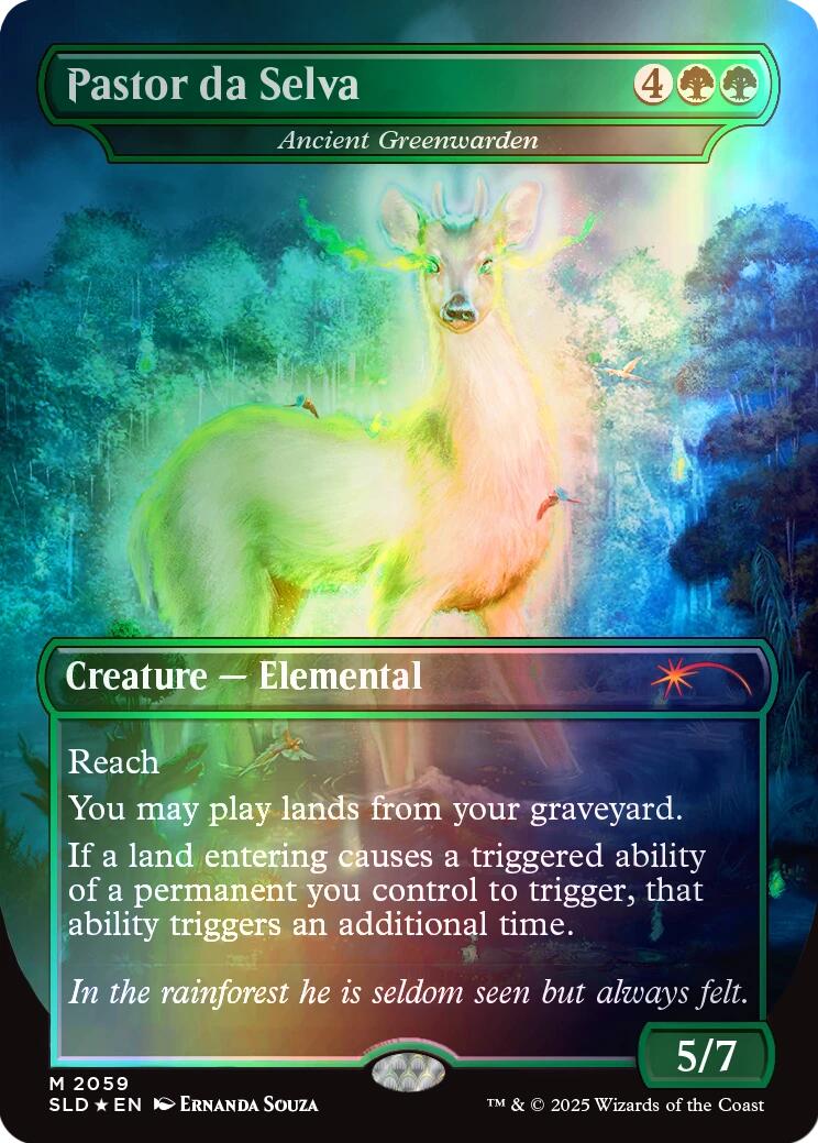 Pastor da Selva - Ancient Greenwarden (Rainbow Foil) [Secret Lair Drop Series] | I Want That Stuff Brandon
