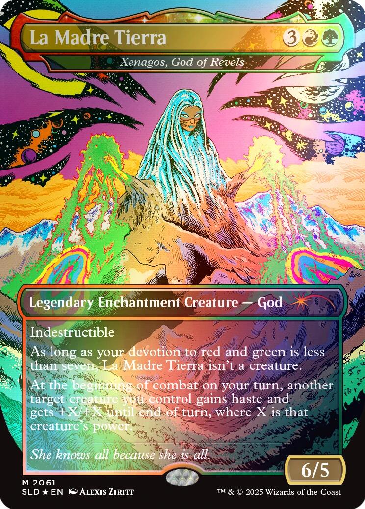 La Madre Tierra - Xenagos, God of Revels (Rainbow Foil) [Secret Lair Drop Series] | I Want That Stuff Brandon