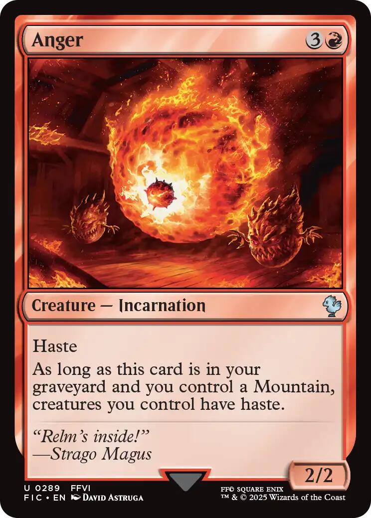 Anger (Surge Foil) [FINAL FANTASY Commander] | I Want That Stuff Brandon