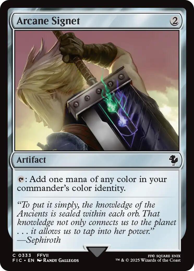 Arcane Signet (0333) (Surge Foil) [FINAL FANTASY Commander] | I Want That Stuff Brandon