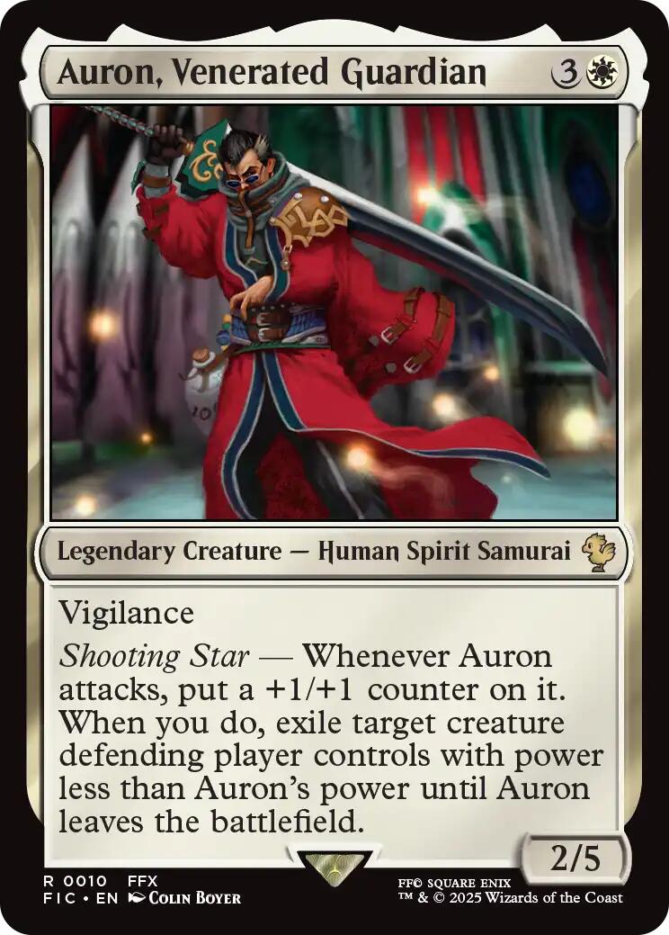 Auron, Venerated Guardian (Surge Foil) [FINAL FANTASY Commander] | I Want That Stuff Brandon