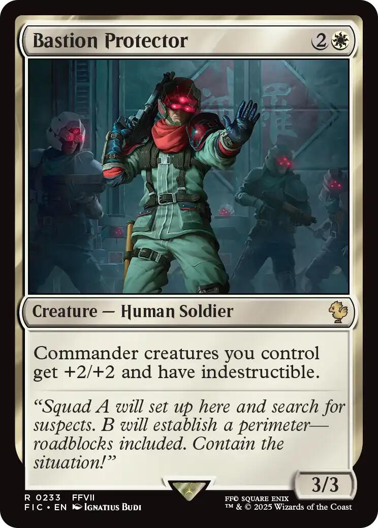 Bastion Protector (Surge Foil) [FINAL FANTASY Commander] | I Want That Stuff Brandon