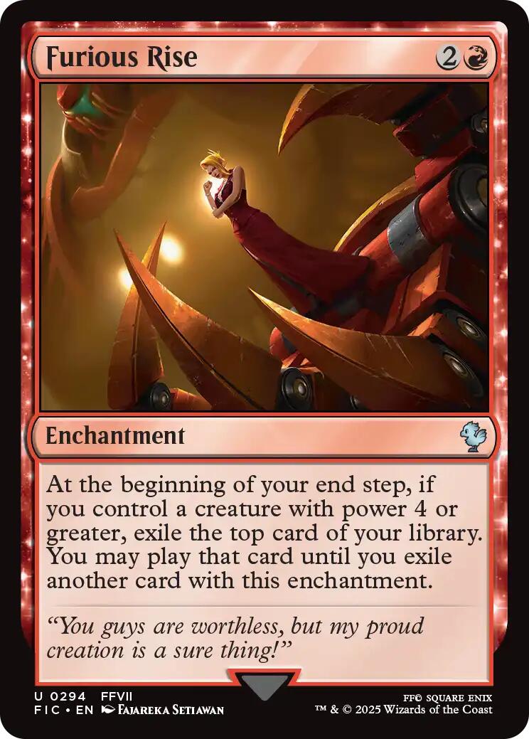Furious Rise (Surge Foil) [FINAL FANTASY Commander] | I Want That Stuff Brandon