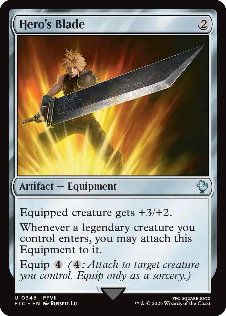 Hero's Blade (Surge Foil) [FINAL FANTASY Commander] | I Want That Stuff Brandon