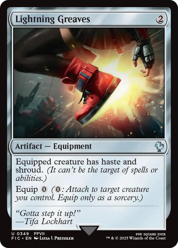 Lightning Greaves (Surge Foil) [FINAL FANTASY Commander] | I Want That Stuff Brandon