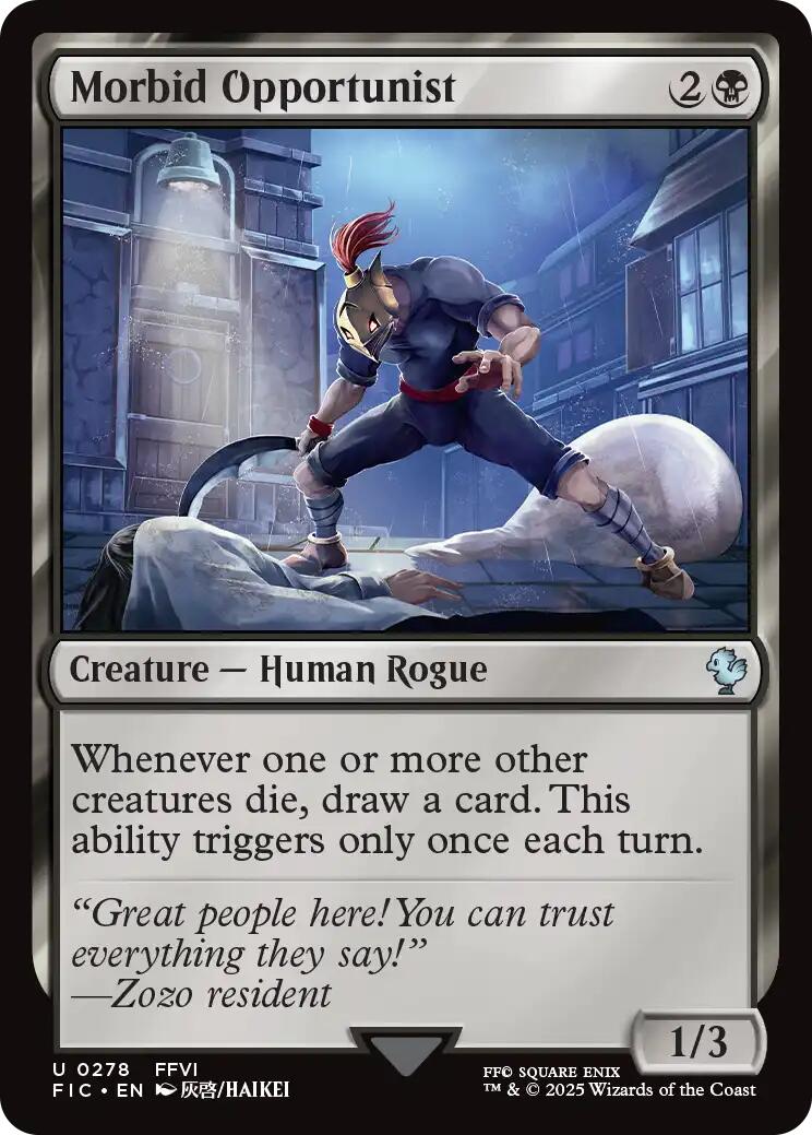 Morbid Opportunist (Surge Foil) [FINAL FANTASY Commander] | I Want That Stuff Brandon