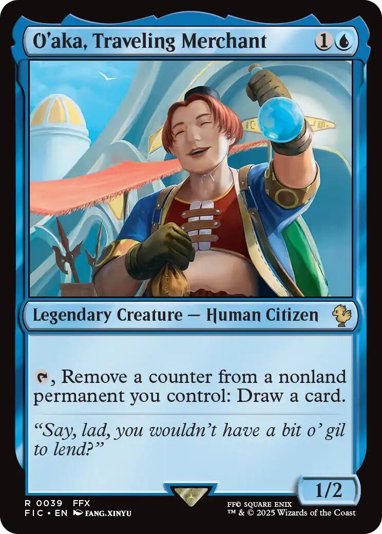 O'aka, Traveling Merchant (Surge Foil) [FINAL FANTASY Commander] | I Want That Stuff Brandon