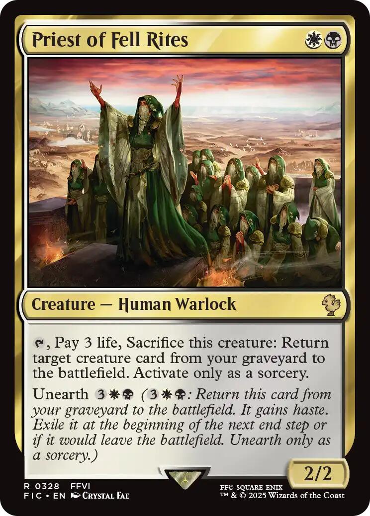 Priest of Fell Rites (Surge Foil) [FINAL FANTASY Commander] | I Want That Stuff Brandon