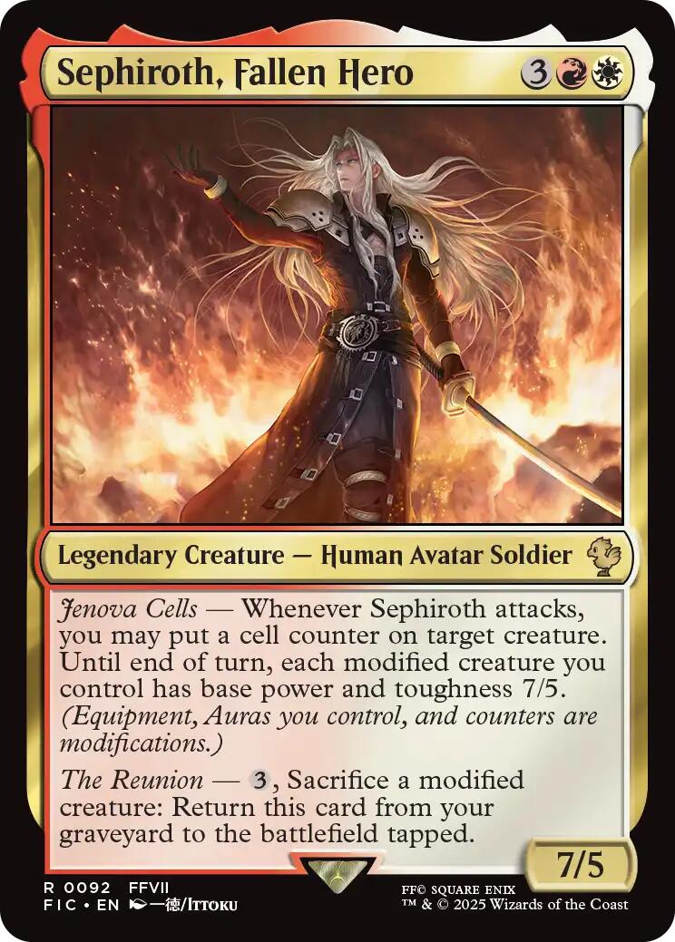 Sephiroth, Fallen Hero (Surge Foil) [FINAL FANTASY Commander] | I Want That Stuff Brandon