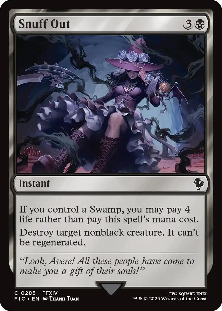 Snuff Out (Surge Foil) [FINAL FANTASY Commander] | I Want That Stuff Brandon