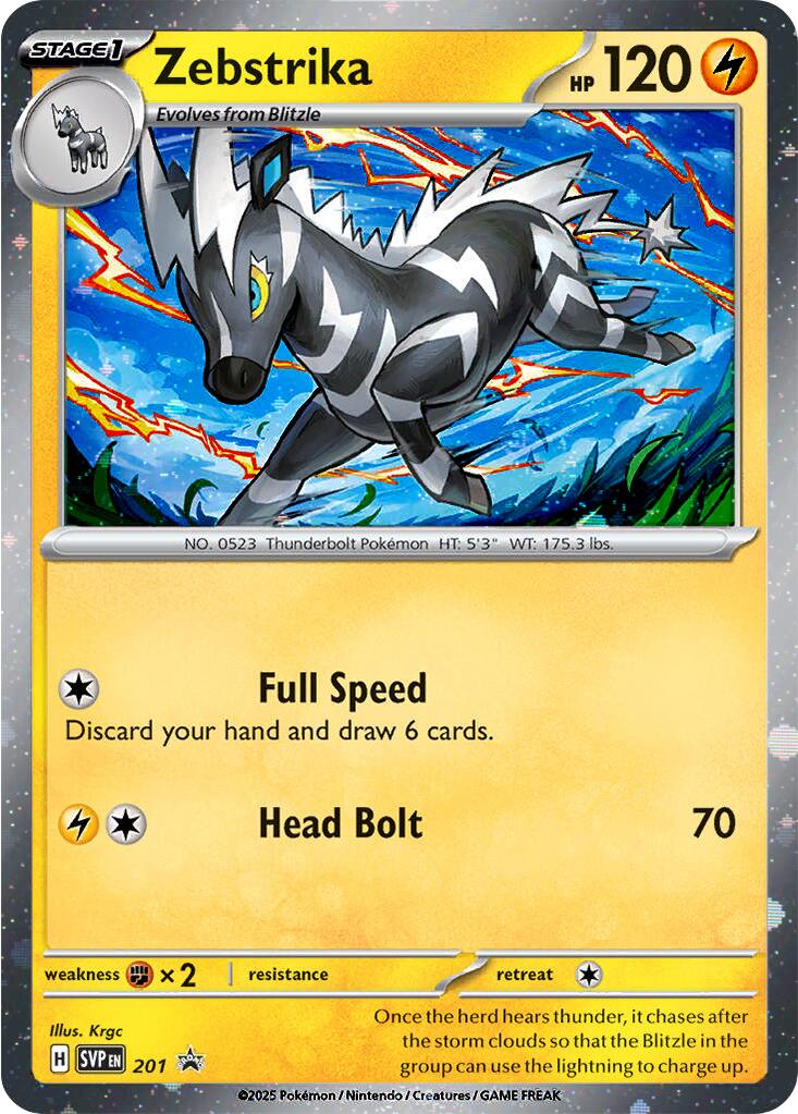 Zebstrika (201) (Cosmos Holo) [Scarlet & Violet: Black Star Promos] | I Want That Stuff Brandon