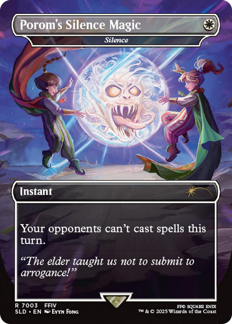 Porom's Silence Magic - Silence (Rainbow Foil) [Secret Lair Drop Series] | I Want That Stuff Brandon