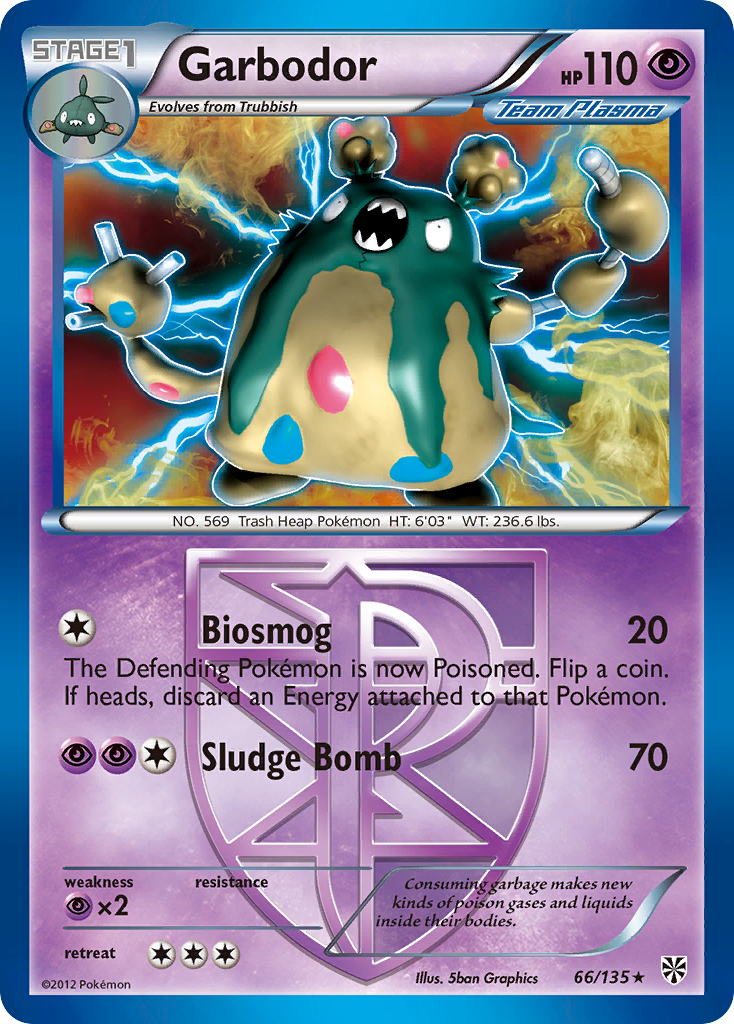 Garbodor (66/135) [Black & White: Plasma Storm] | I Want That Stuff Brandon