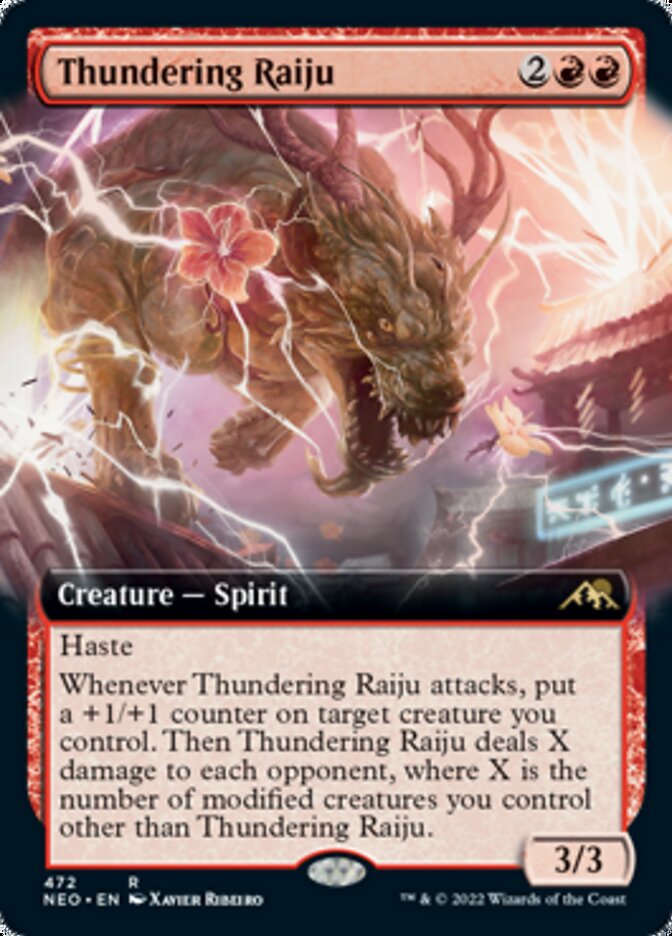 Thundering Raiju (Extended Art) [Kamigawa: Neon Dynasty] | I Want That Stuff Brandon