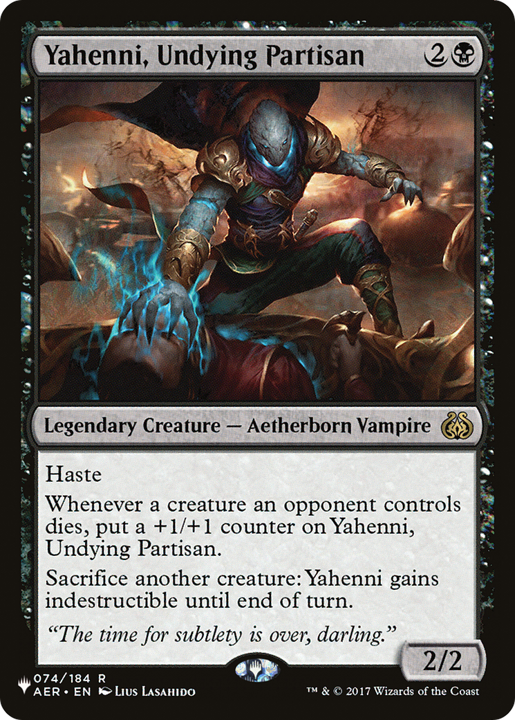 Yahenni, Undying Partisan [The List] | I Want That Stuff Brandon