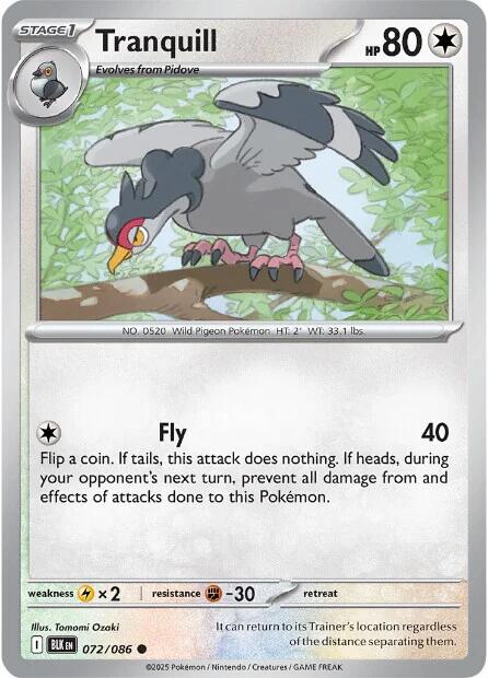 Tranquill (072/086) [Scarlet & Violet: Black Bolt] | I Want That Stuff Brandon