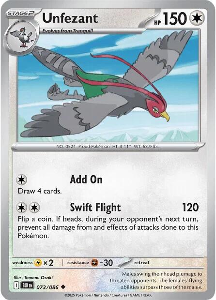 Unfezant (073/086) [Scarlet & Violet: Black Bolt] | I Want That Stuff Brandon