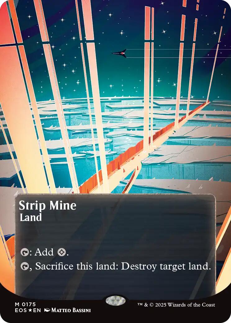 Strip Mine (0175) (Borderless) (Galaxy Foil) [Edge of Eternities: Stellar Sights] | I Want That Stuff Brandon