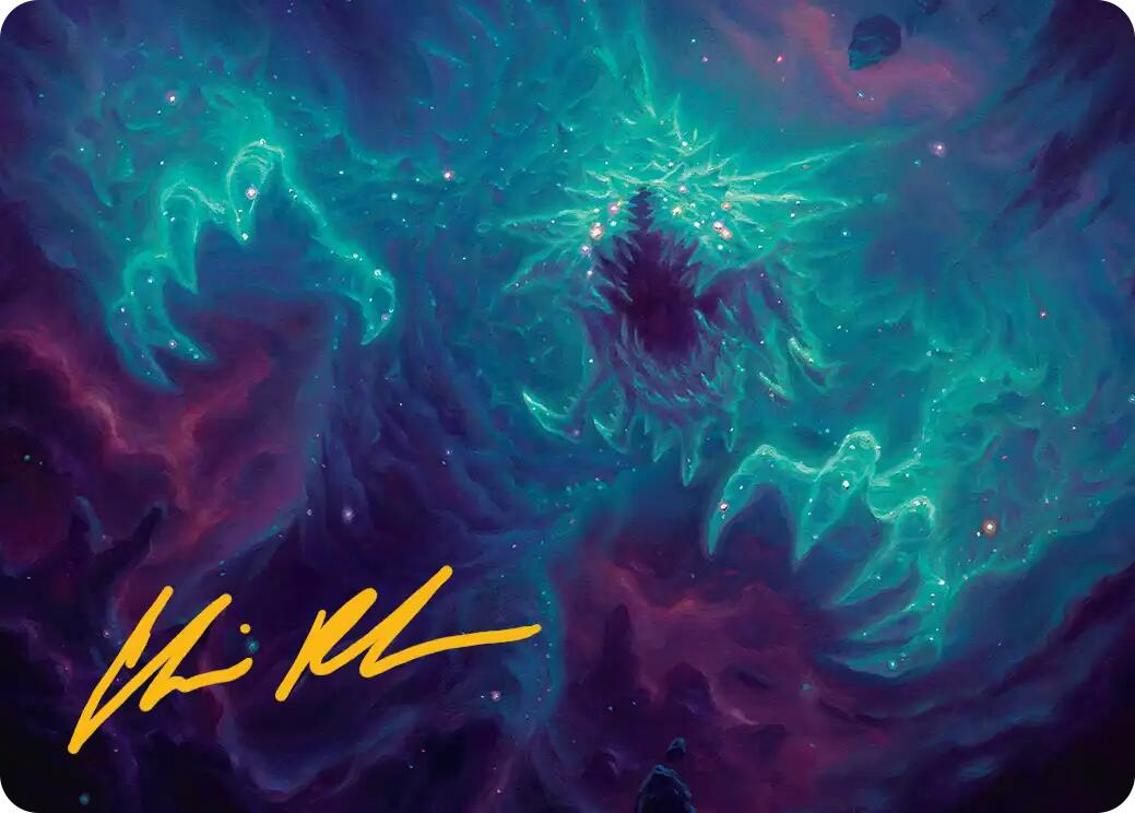 Cosmogoyf Art Card (Gold-Stamped Signature) [Edge of Eternities Art Series] | I Want That Stuff Brandon
