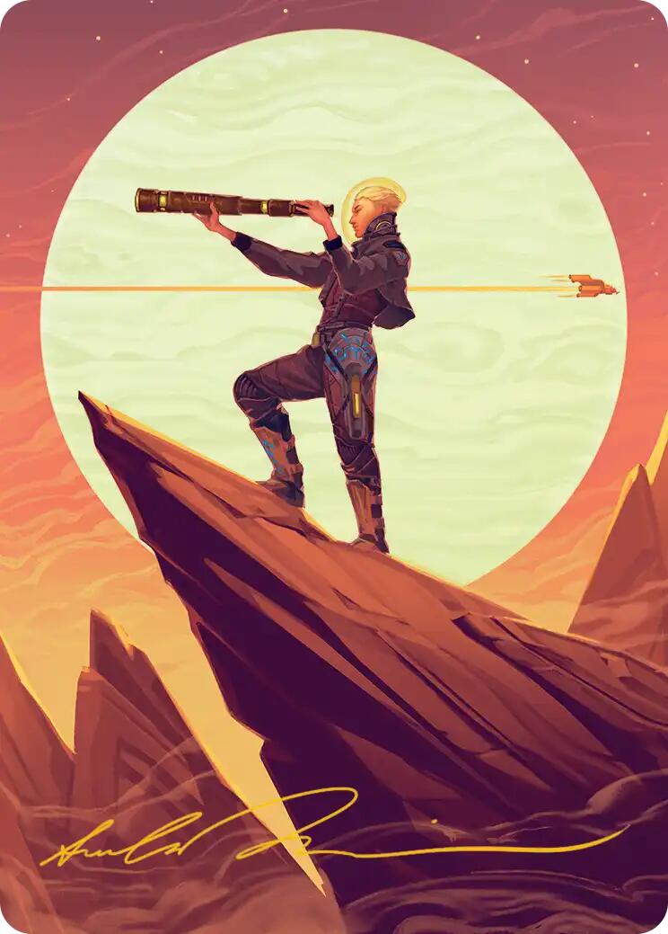 Sami, Wildcat Captain Art Card (Gold-Stamped Signature) [Edge of Eternities Art Series] | I Want That Stuff Brandon