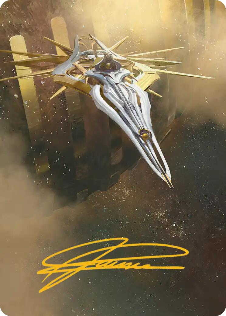 Dawnsire, Sunstar Dreadnought Art Card (Gold-Stamped Signature) [Edge of Eternities Art Series] | I Want That Stuff Brandon