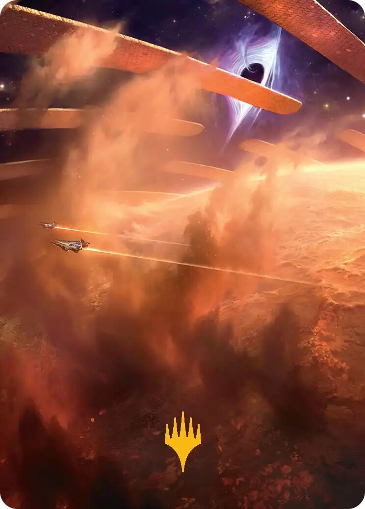 Adagia, Windswept Bastion Art Card (Gold-Stamped Planeswalker Symbol) [Edge of Eternities Art Series] | I Want That Stuff Brandon