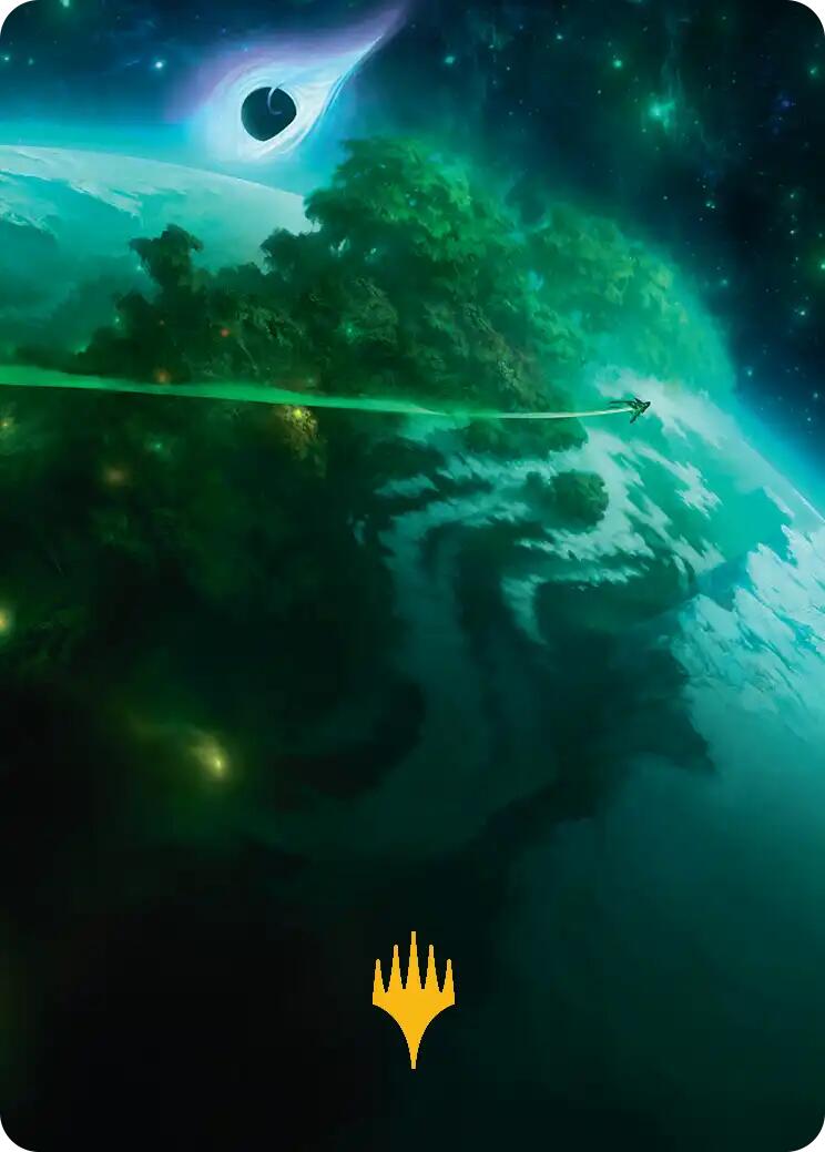 Evendo, Waking Haven Art Card (Gold-Stamped Planeswalker Symbol) [Edge of Eternities Art Series] | I Want That Stuff Brandon
