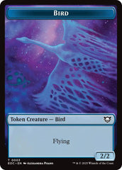 Bird // Golem (0012) Double-Sided Token [Edge of Eternities Commander Tokens] | I Want That Stuff Brandon