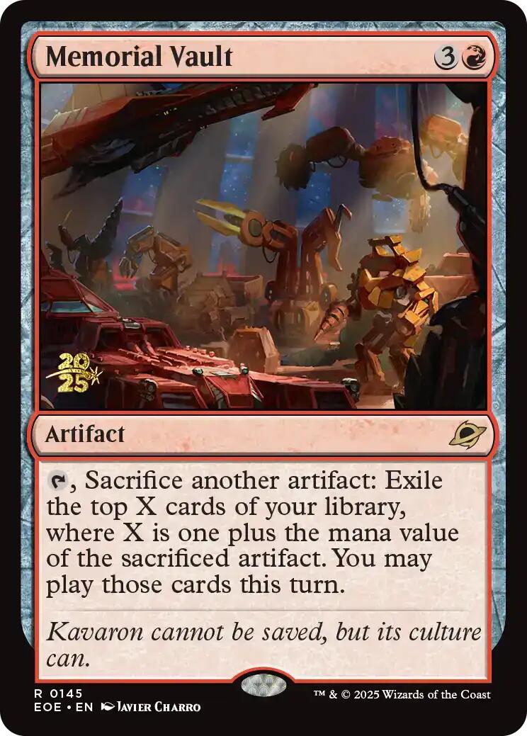 Memorial Vault [Edge of Eternities Prerelease Promos] | I Want That Stuff Brandon
