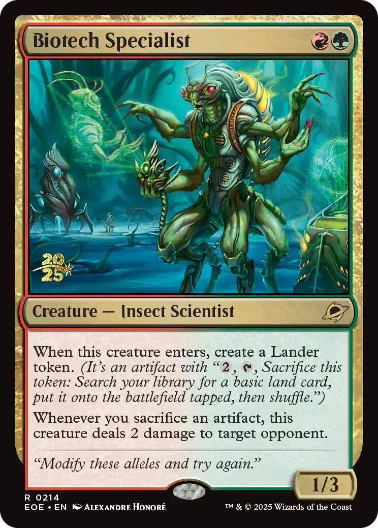 Biotech Specialist [Edge of Eternities Prerelease Promos] | I Want That Stuff Brandon