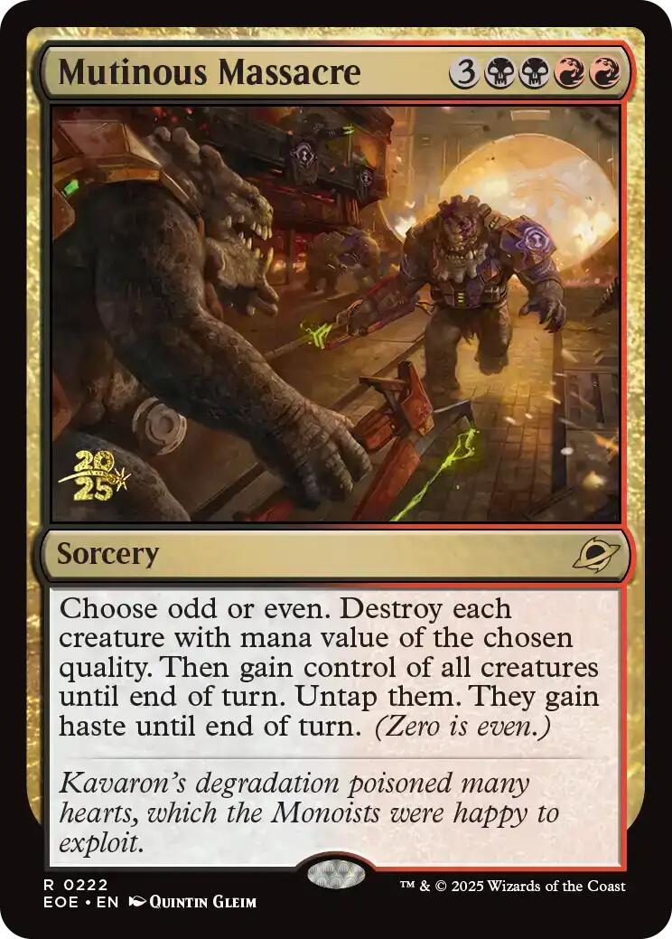 Mutinous Massacre [Edge of Eternities Prerelease Promos] | I Want That Stuff Brandon