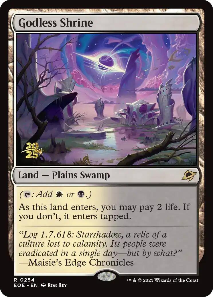 Godless Shrine [Edge of Eternities Prerelease Promos] | I Want That Stuff Brandon