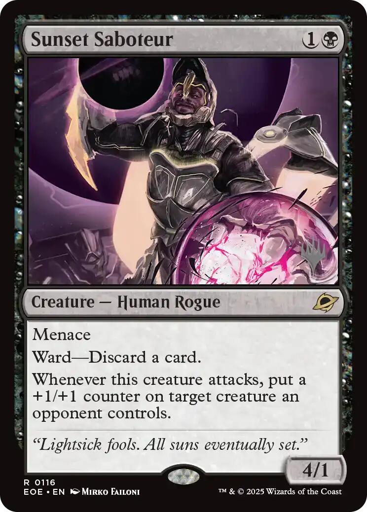 Sunset Saboteur [Edge of Eternities Promo Pack] | I Want That Stuff Brandon