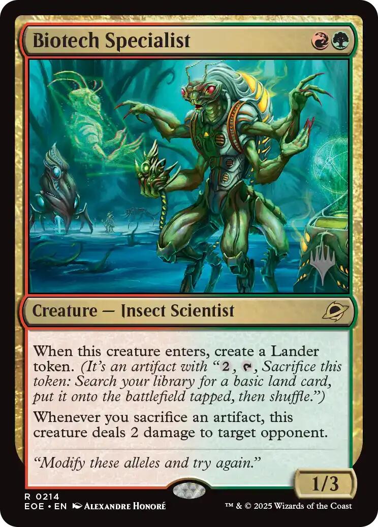 Biotech Specialist [Edge of Eternities Promo Pack] | I Want That Stuff Brandon