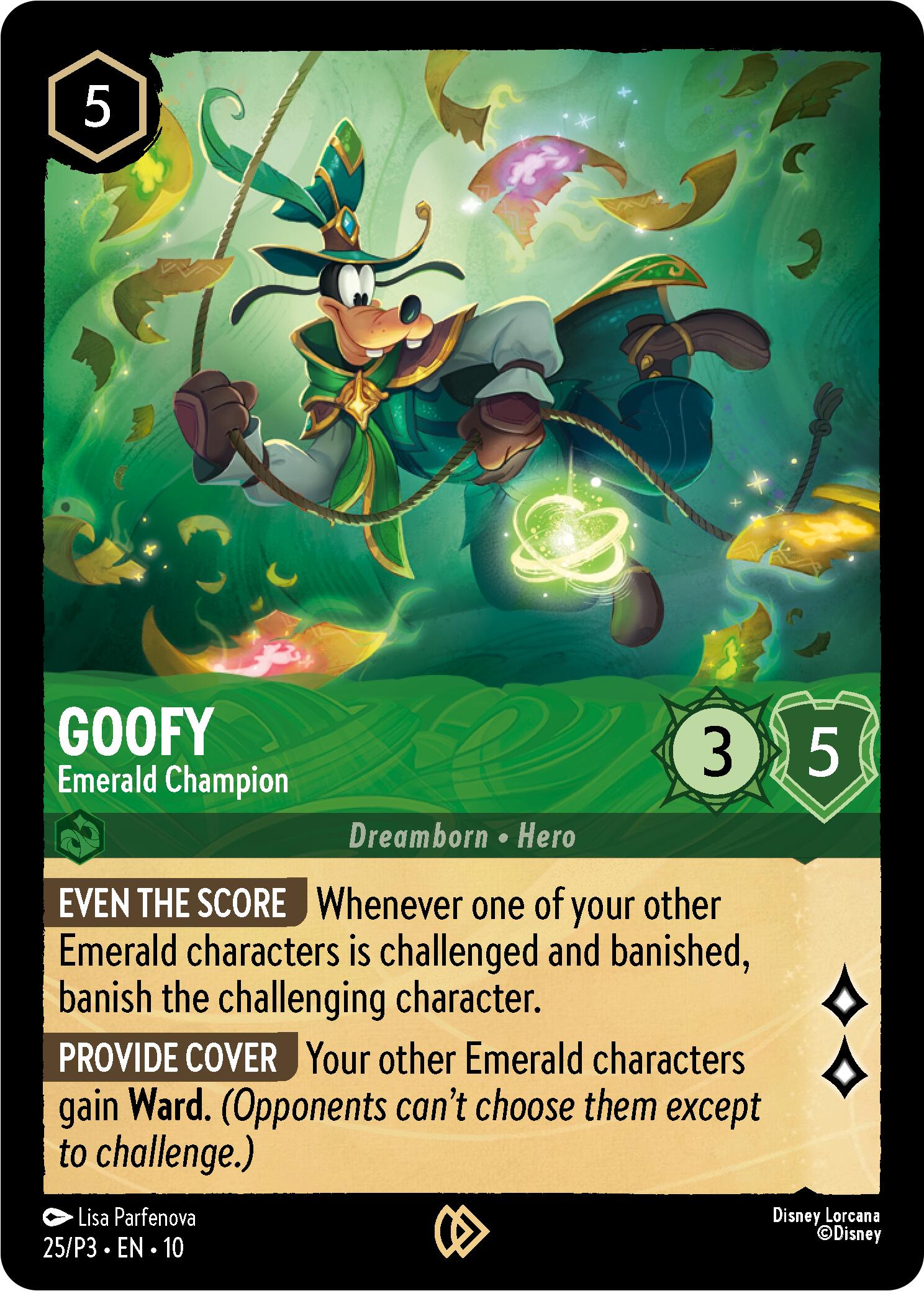 Goofy - Emerald Champion (25) [Promo Cards] | I Want That Stuff Brandon