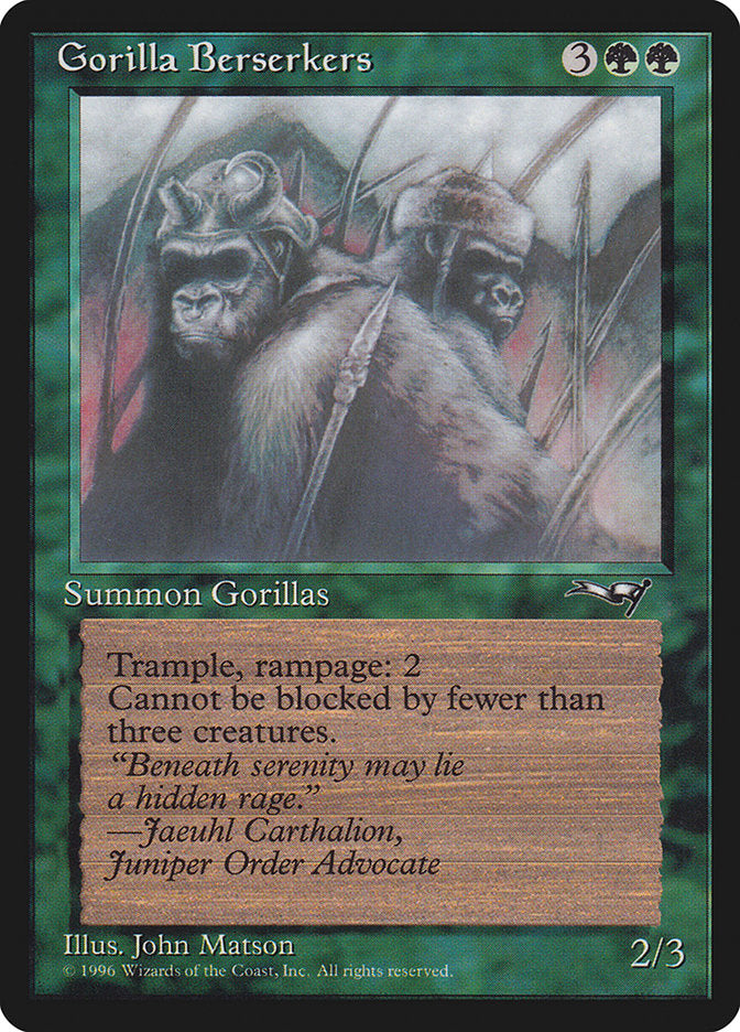 Gorilla Berserkers (Mouths Closed) [Alliances] | I Want That Stuff Brandon