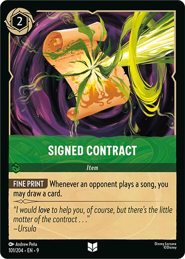 Signed Contract (101/204) [Fabled] | I Want That Stuff Brandon