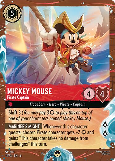 Mickey Mouse - Pirate Captain (Disney Cruise Promo) (13/P3) [Promo Cards] | I Want That Stuff Brandon