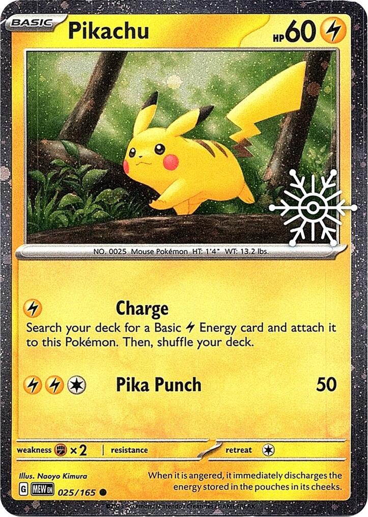 Pikachu (025/165) (Holoiday Calendar) [Miscellaneous Cards] | I Want That Stuff Brandon