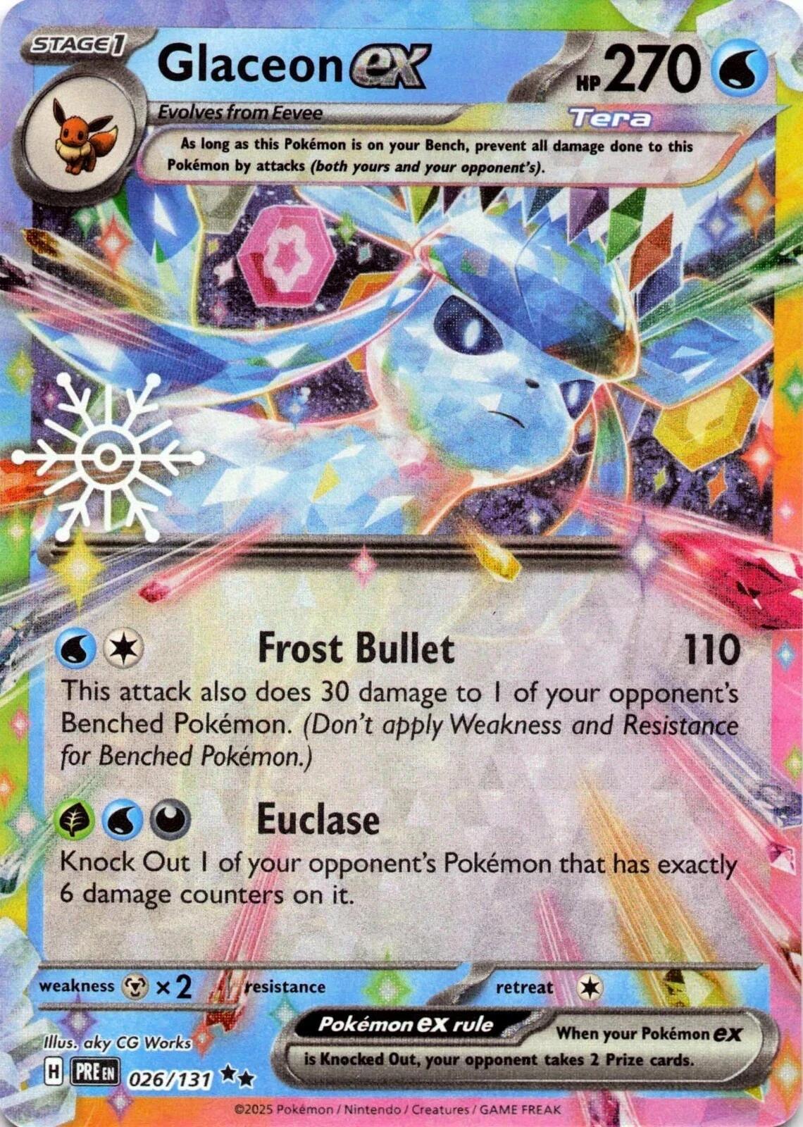 Glaceon ex (026/131) (Holiday Calendar) [Miscellaneous Cards] | I Want That Stuff Brandon