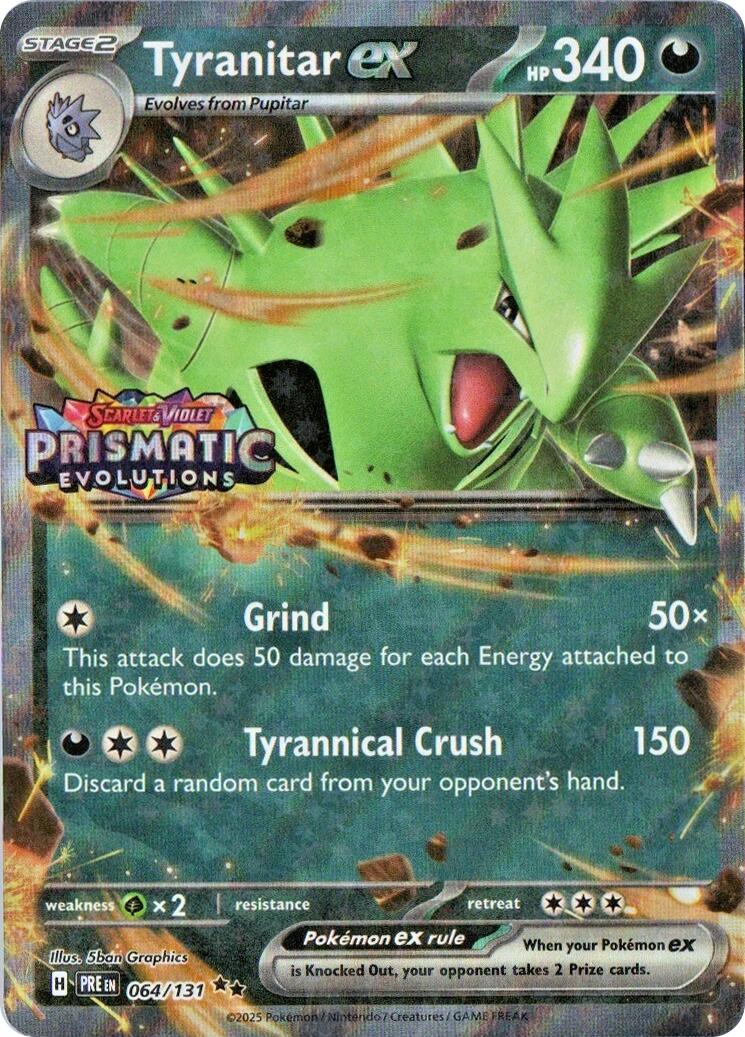 Tyranitar ex (064/131) (Prismatic Evolutions Stamp) [Miscellaneous Cards] | I Want That Stuff Brandon