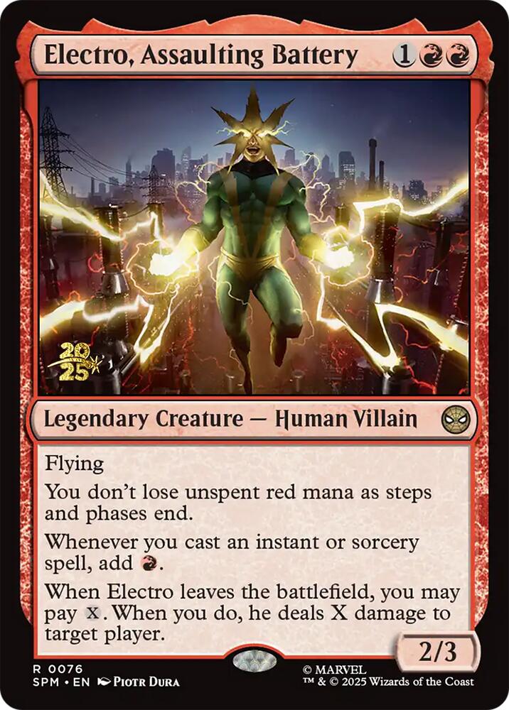 Electro, Assaulting Battery [Marvel's Spider-Man Prerelease Promos] | I Want That Stuff Brandon