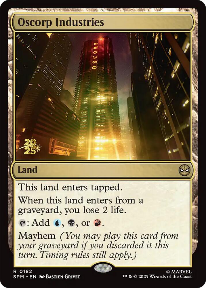 Oscorp Industries [Marvel's Spider-Man Prerelease Promos] | I Want That Stuff Brandon