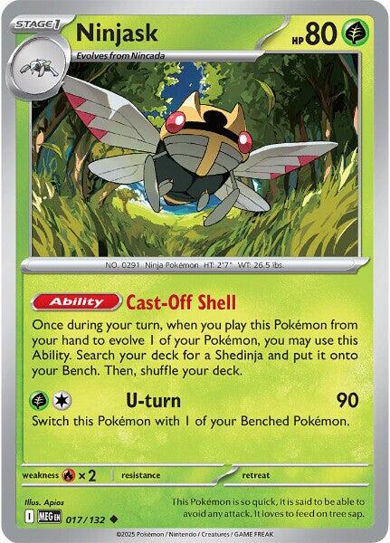 Ninjask (017/132) [Mega Evolution: Base Set] | I Want That Stuff Brandon