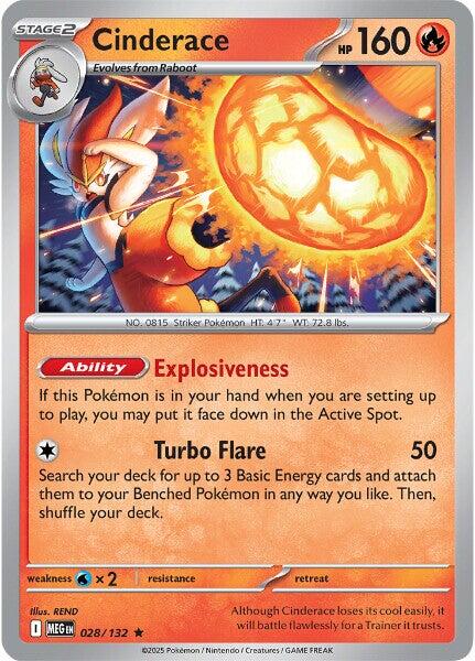 Cinderace (028/132) [Mega Evolution: Base Set] | I Want That Stuff Brandon