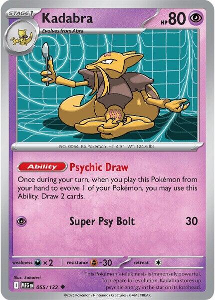 Kadabra (055/132) [Mega Evolutions: Base Set] | I Want That Stuff Brandon