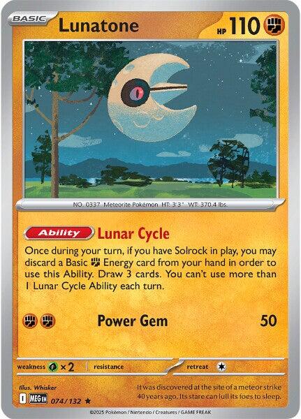 Lunatone (074/132) [Mega Evolution: Base Set] | I Want That Stuff Brandon