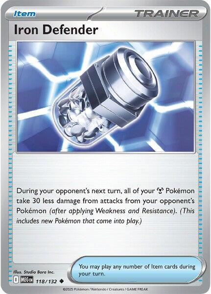 Iron Defender (118/132) [Mega Evolutions: Base Set] | I Want That Stuff Brandon