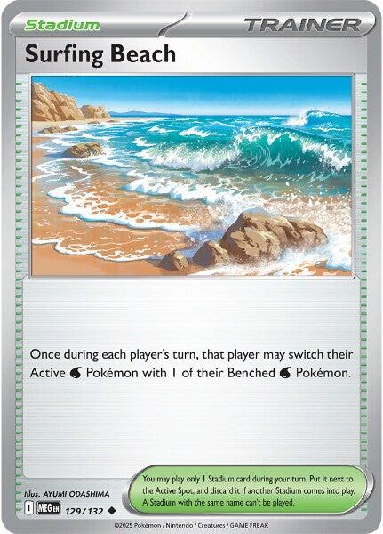 Surfing Beach (129/132) [Mega Evolution: Base Set] | I Want That Stuff Brandon