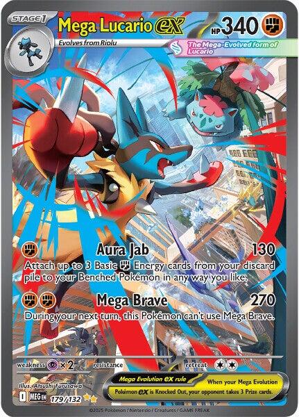 Mega Lucario ex (179/132) [Mega Evolution: Base Set] | I Want That Stuff Brandon